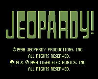 Jeopardy title screen for Game.Com